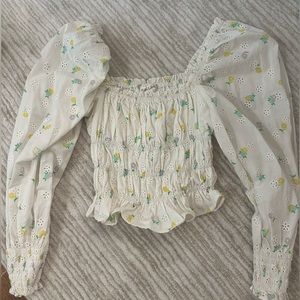 For love and lemons puff sleeve long sleeve in size XS